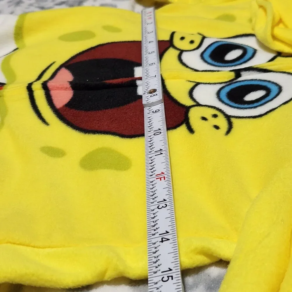 Spongebob Pajama Boys Size Small 6-7 Hooded Full Zip